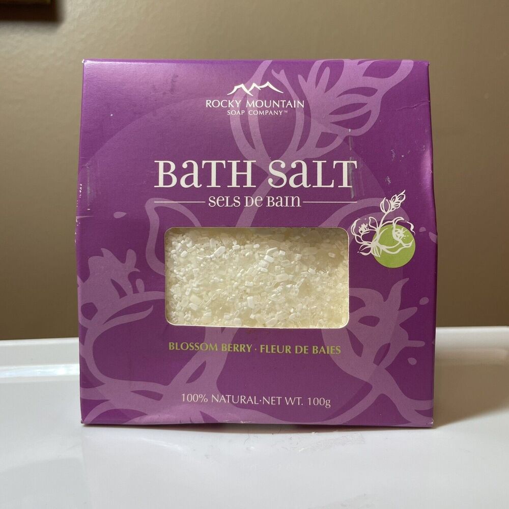 Rocky Mountain Soap Co. Wellness Bath Salts Blossom Berry All Natural NEW